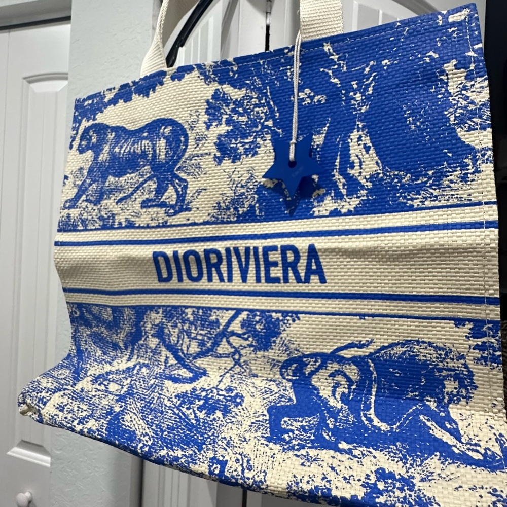 Dior Blue and Cream Tote Bag
